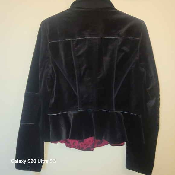 White House Black Market Black Velvet Blazer - Picture 2 of 5